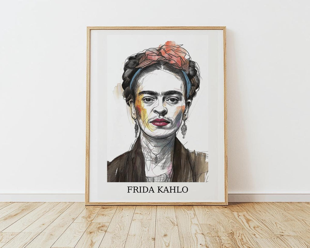 Frida Kahlo–Inspired Portrait Print – Feminist Boho Art (Digital Download)
