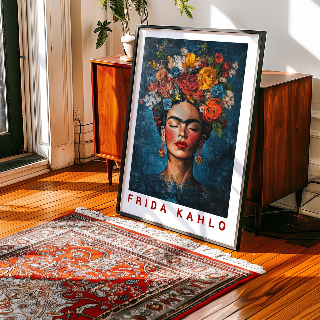 Frida Kahlo–Inspired Portrait Poster – Vibrant Mexican Art Print (Digital Download)