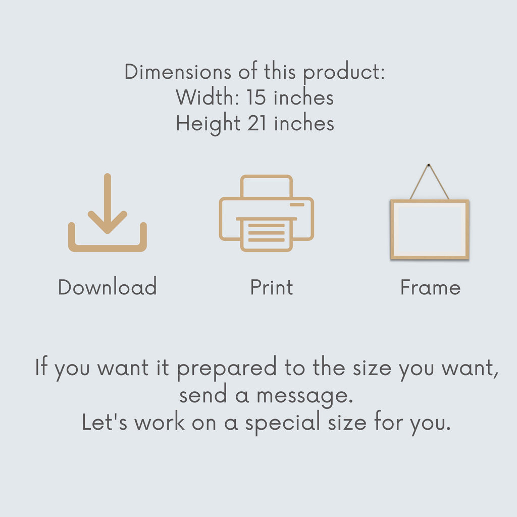 Minimal Orange Cloud Poster – Modern Abstract Wall Art (Digital Download)