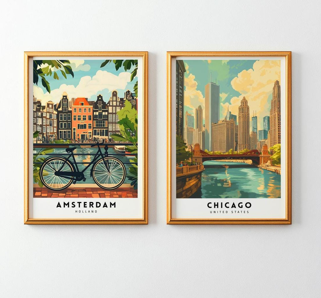 Custom City Travel Posters – Choose Any 3 Print Set | Digital Download