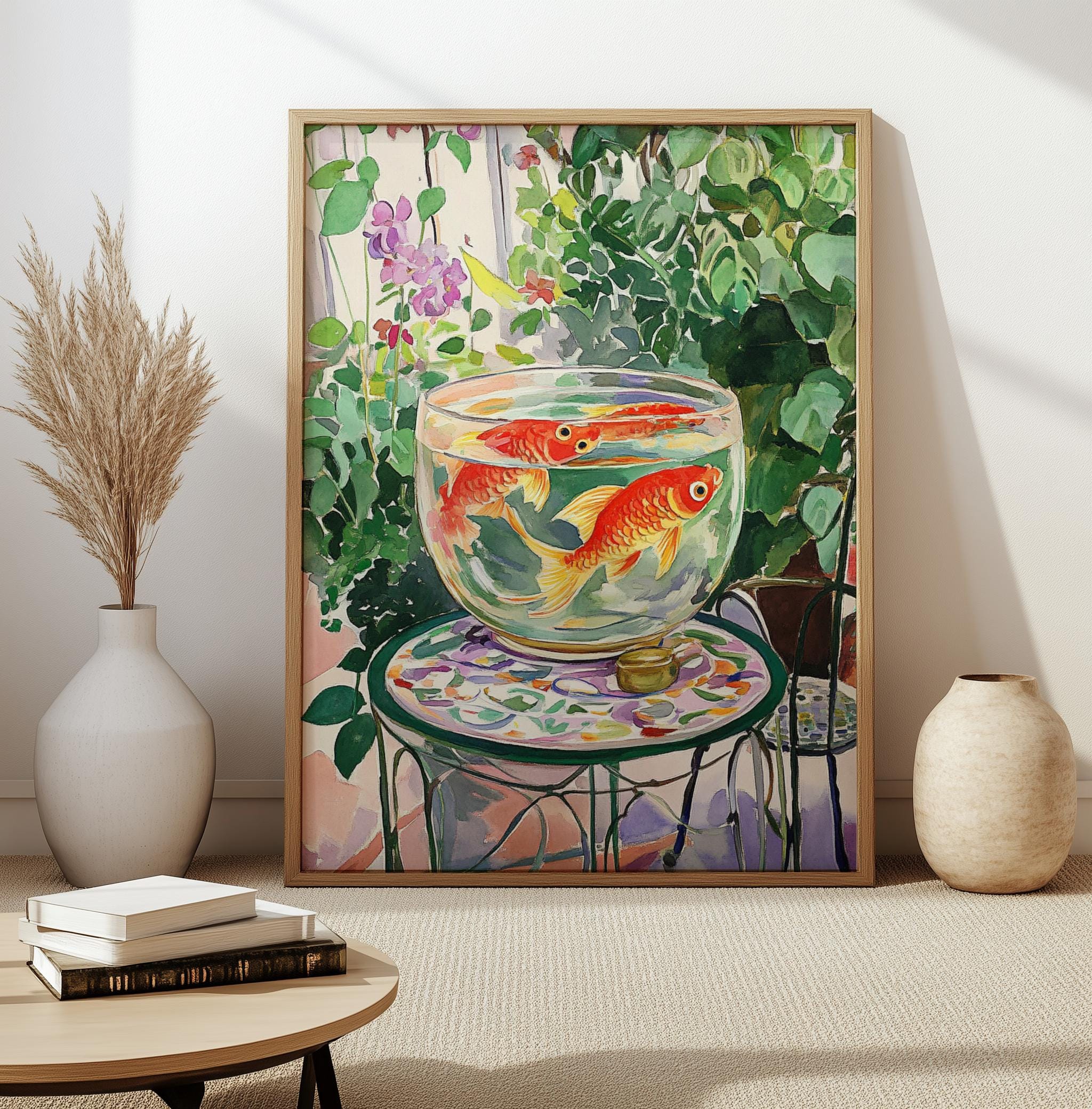 Matisse-Inspired Goldfish Print – Colorful Expressionist Wall Art (Digital Download)