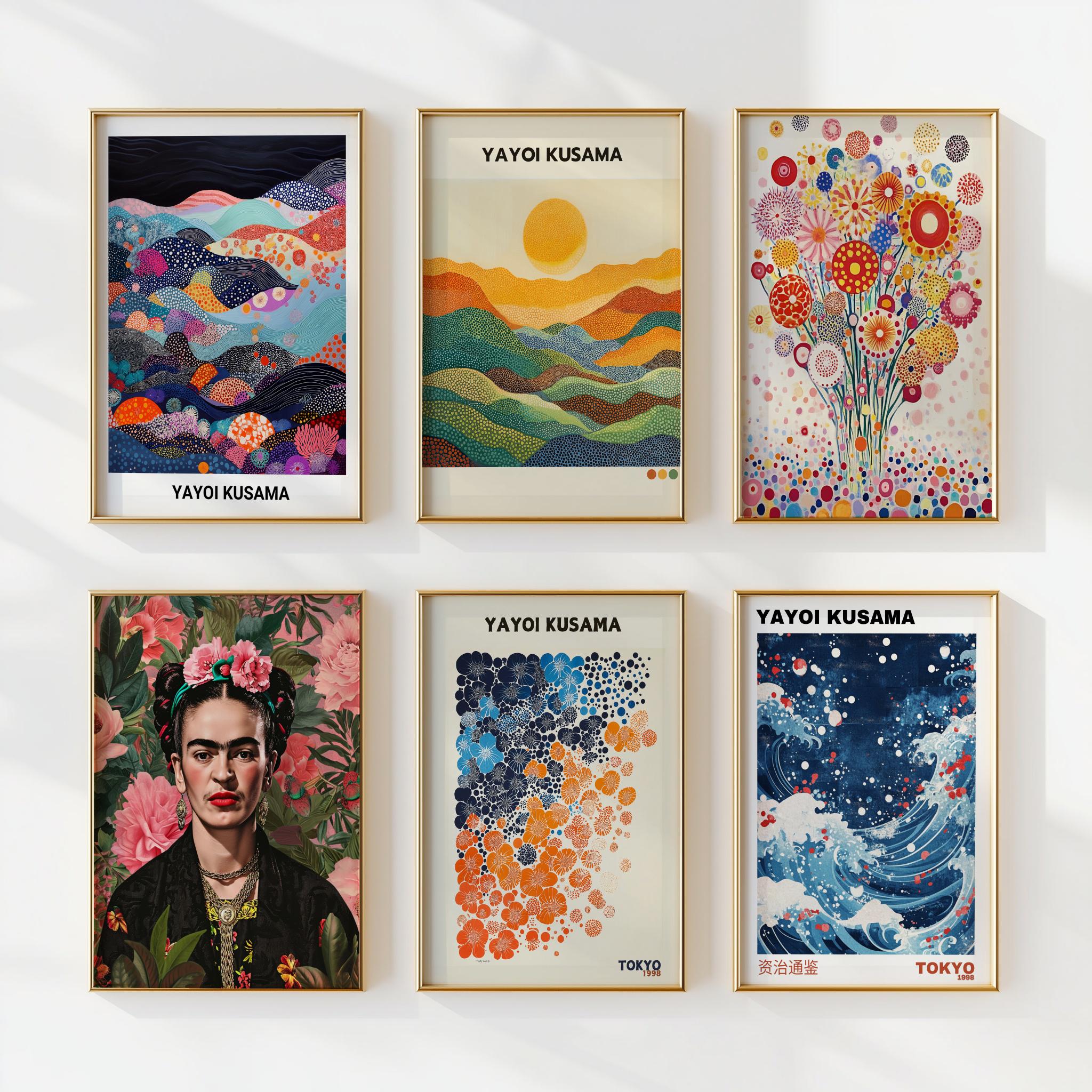 Gallery Wall Art Bundle (Set of 12) – Eclectic Printable Art Pack, Frida Kahlo & Modern Artist Inspired Digital Prints