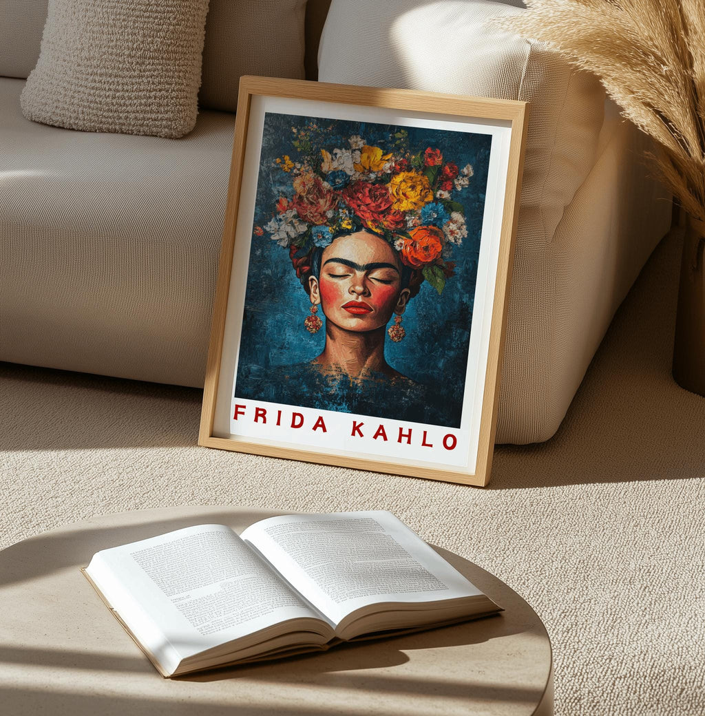 Frida Kahlo–Inspired Portrait Poster – Vibrant Mexican Art Print (Digital Download)