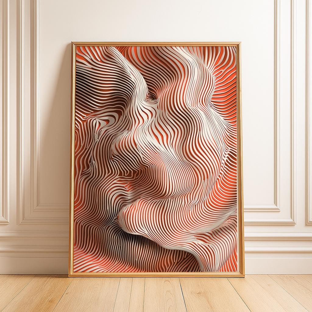 Mid-Century Abstract Line Art Set – Sage Green & Multi-Color Modern Prints | Digital Download