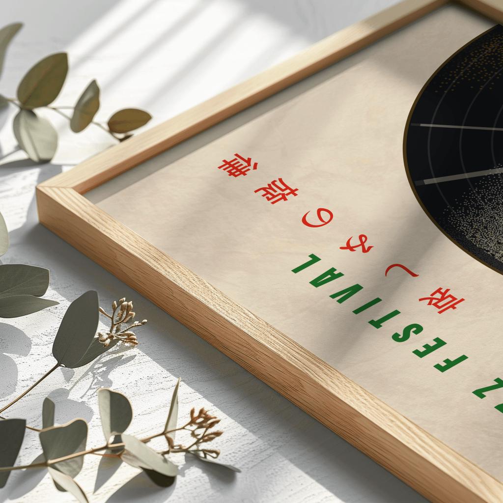 Japanese Retro Music Poster – Vintage Jazz Festival Vinyl Art Print (Digital Download)
