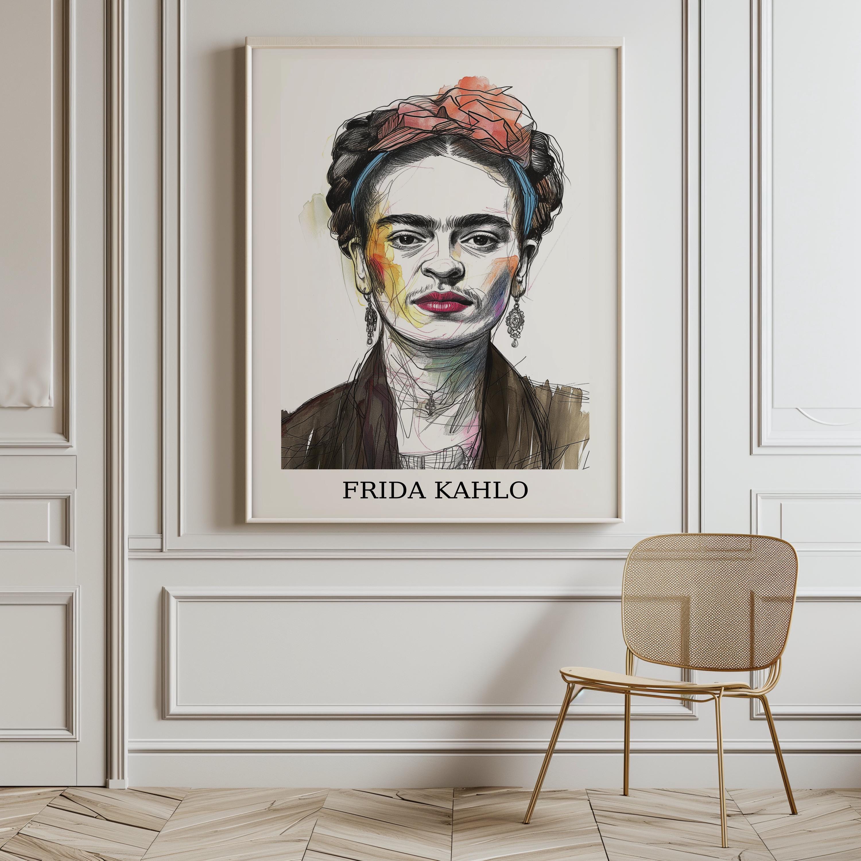 Frida Kahlo–Inspired Portrait Print – Feminist Boho Art (Digital Download)