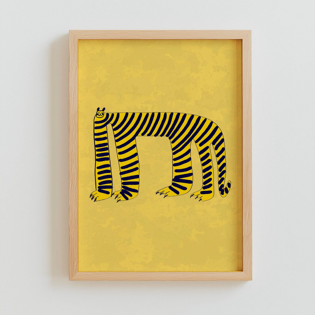 Majestic Tiger Painting: Jungle Boho Home Decor (Digital Download, PDF Files A3/A4/A5/20x28 inches )