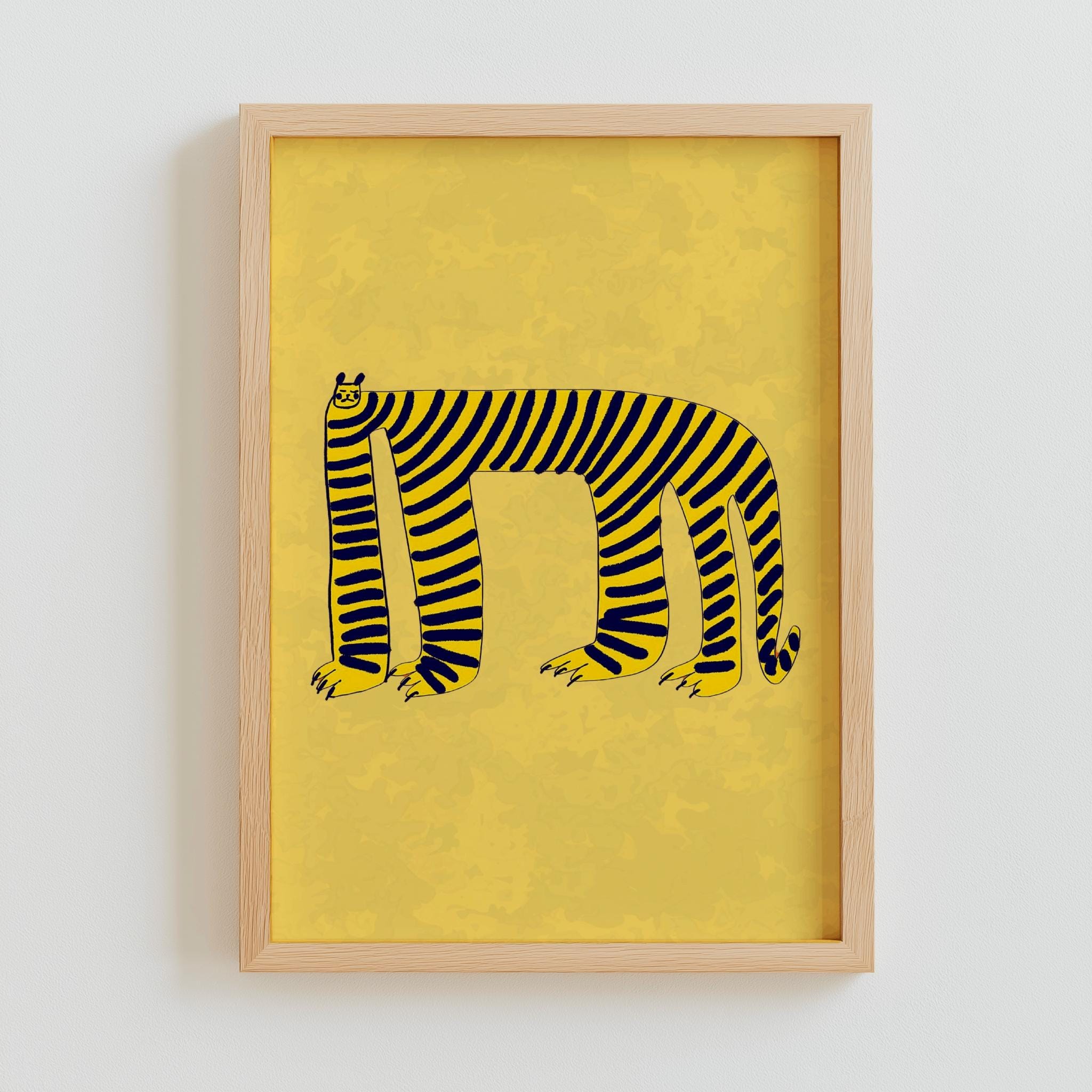 Majestic Tiger Painting: Jungle Boho Home Decor (Digital Download, PDF Files A3/A4/A5/20x28 inches )