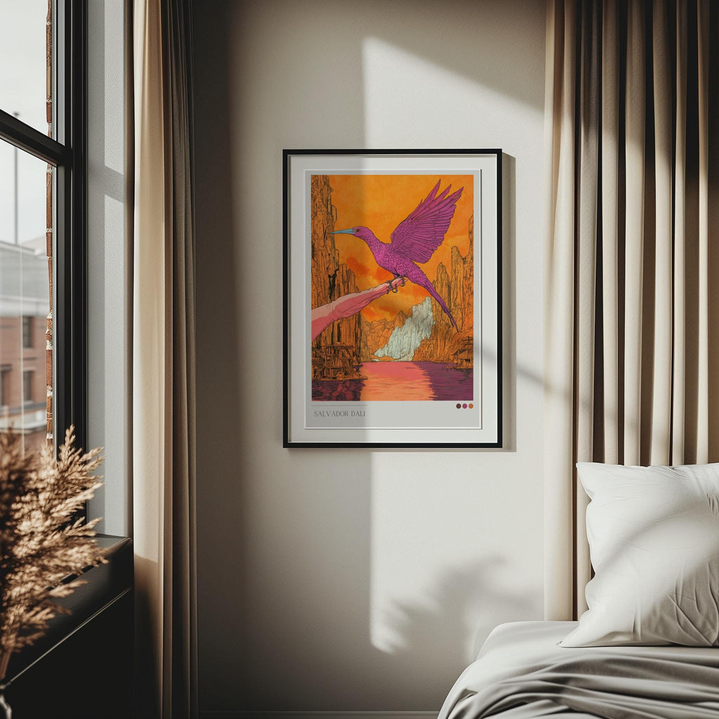 Dali-Inspired Surrealist Bird Print – Dreamlike Abstract Art (Digital Download)