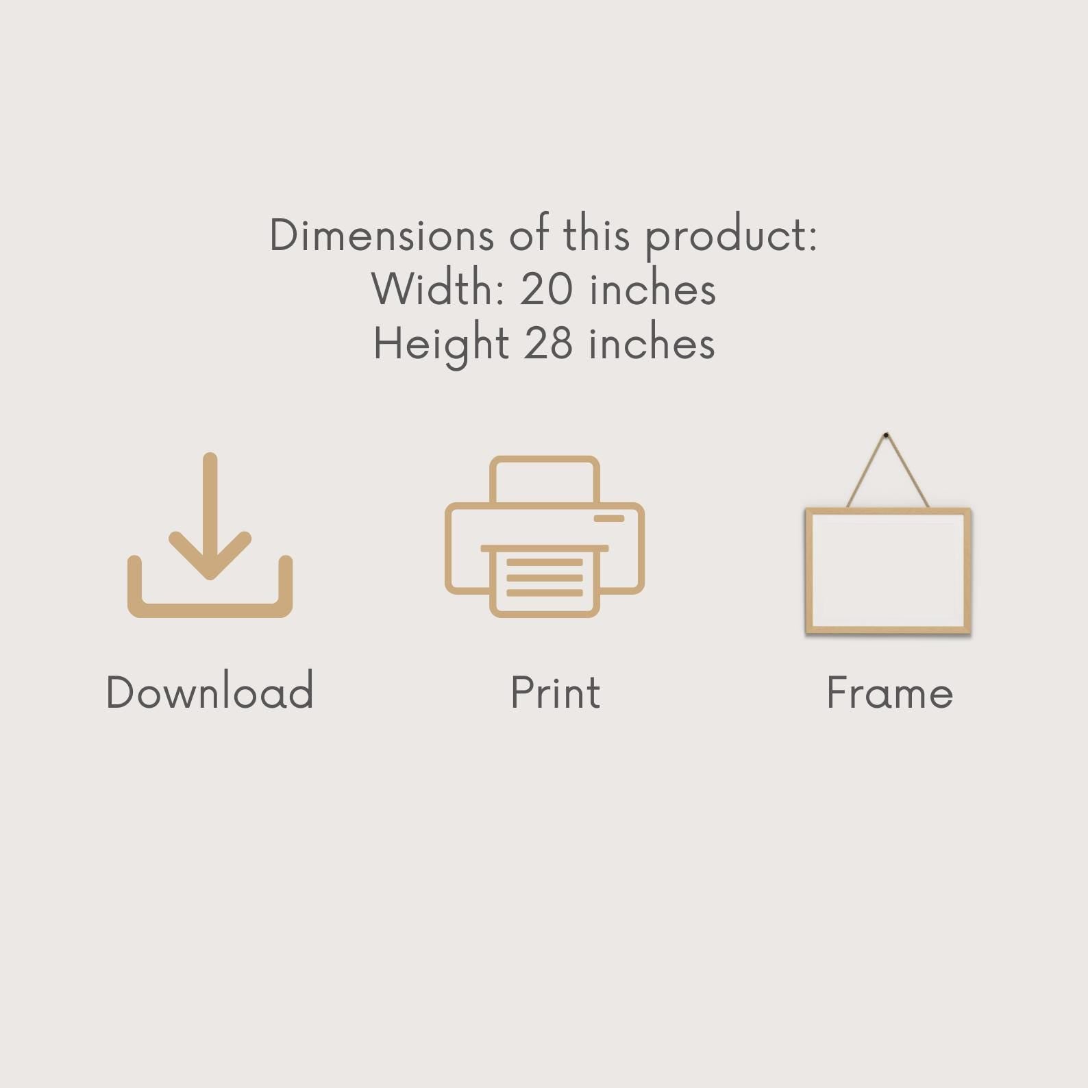 Tiger Wall Art – Japanese Minimalist Poster, Digital Download