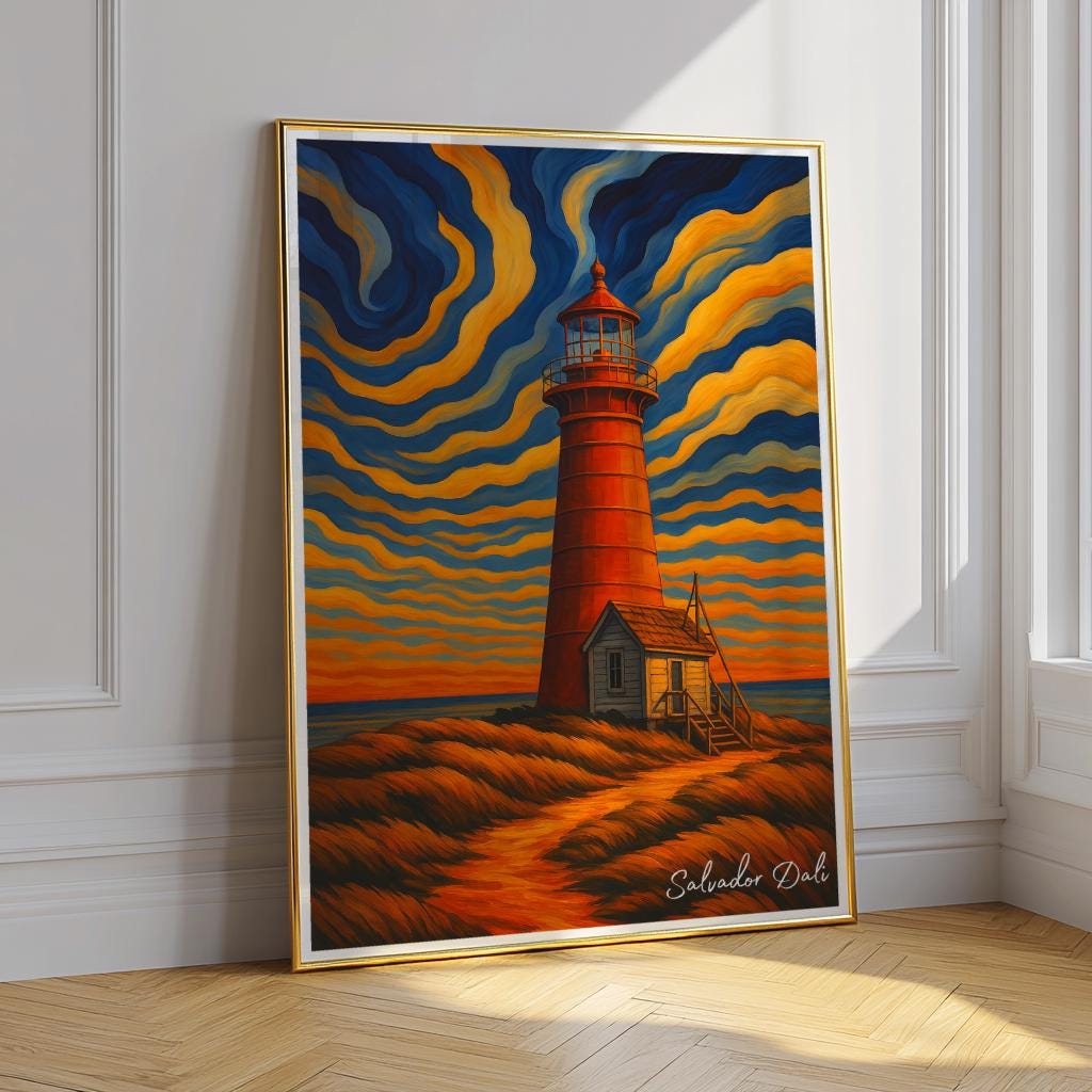 Salvador Dali Lighthouse Poster – Surrealist Dreamscape Art Print (Digital Download)