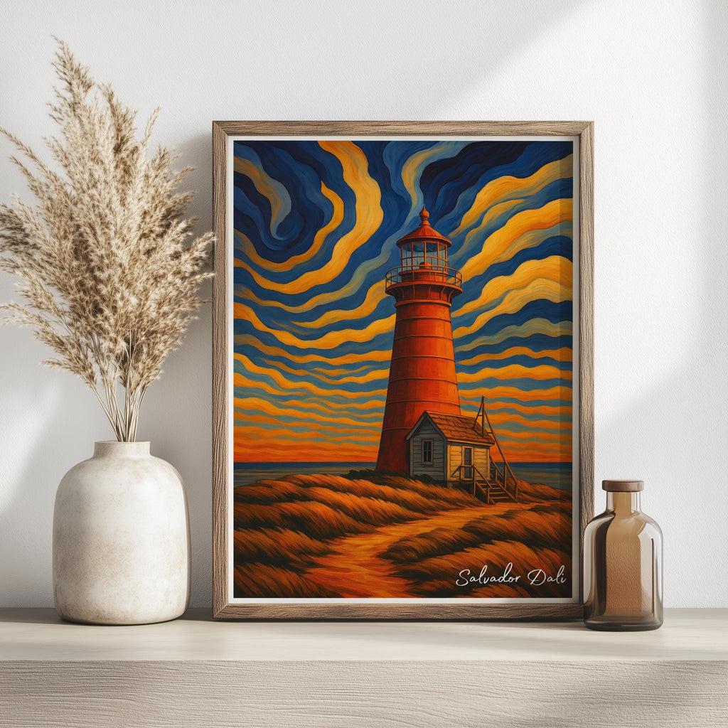 Salvador Dali Lighthouse Poster – Surrealist Dreamscape Art Print (Digital Download)