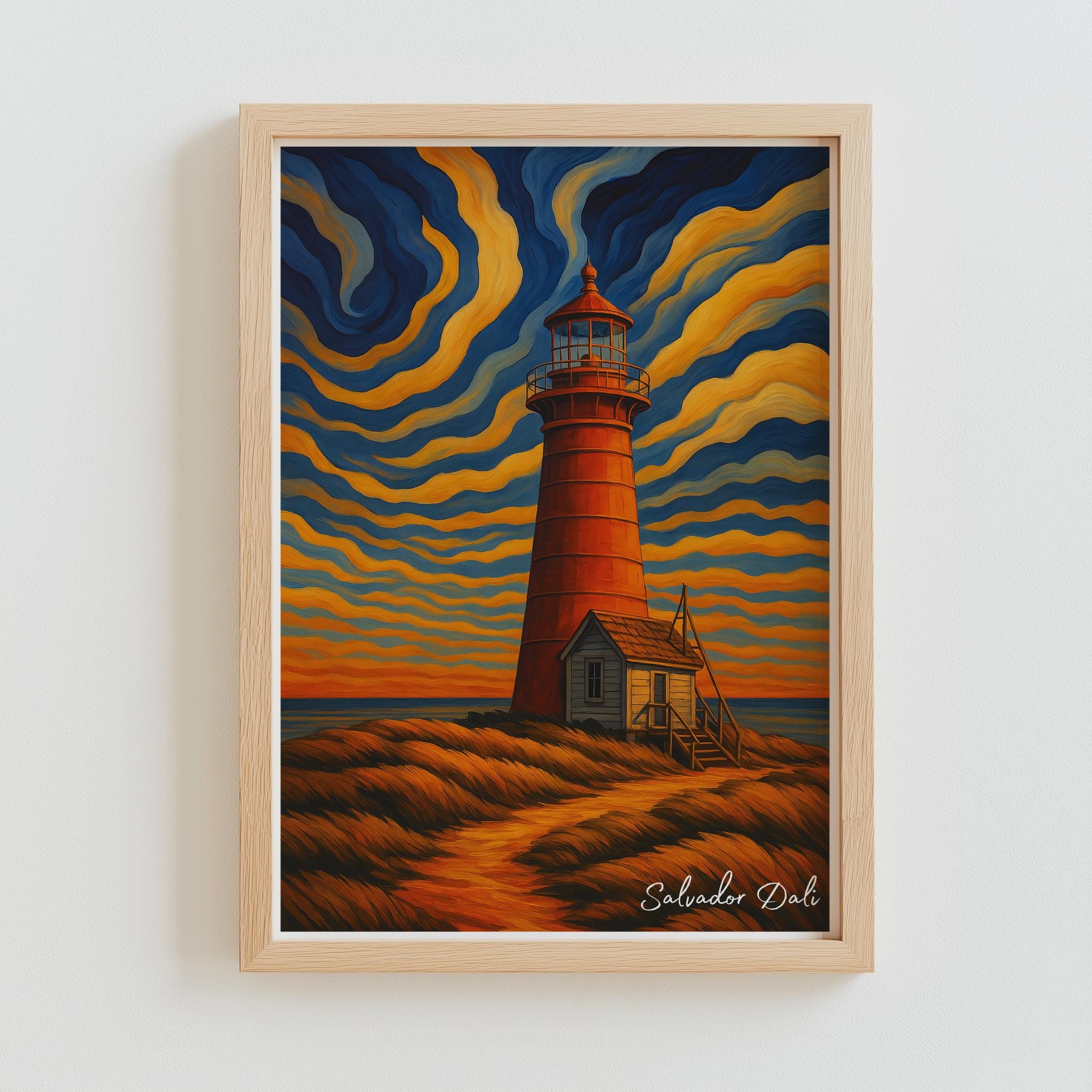 Salvador Dali Lighthouse Poster – Surrealist Dreamscape Art Print (Digital Download)