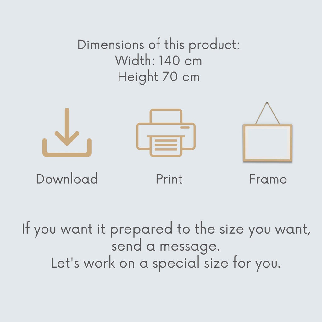 Japanese Mountainscape Art Print – Abstract Polka Dot Landscape Poster (Digital Download)