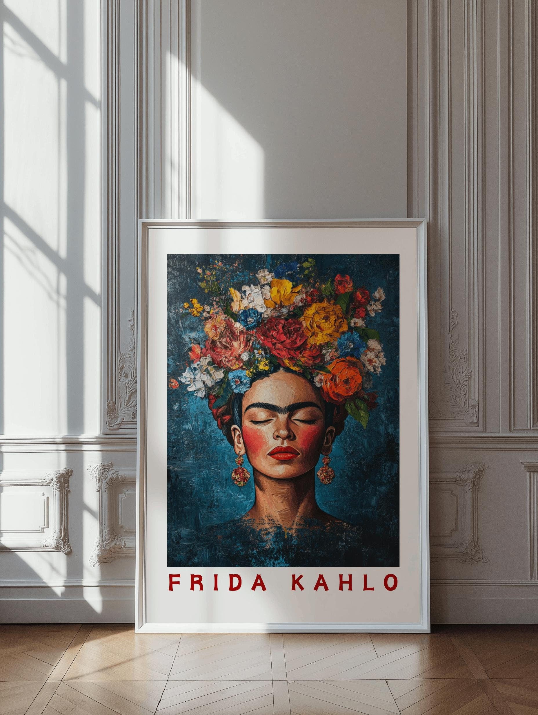 Frida Kahlo–Inspired Portrait Poster – Vibrant Mexican Art Print (Digital Download)
