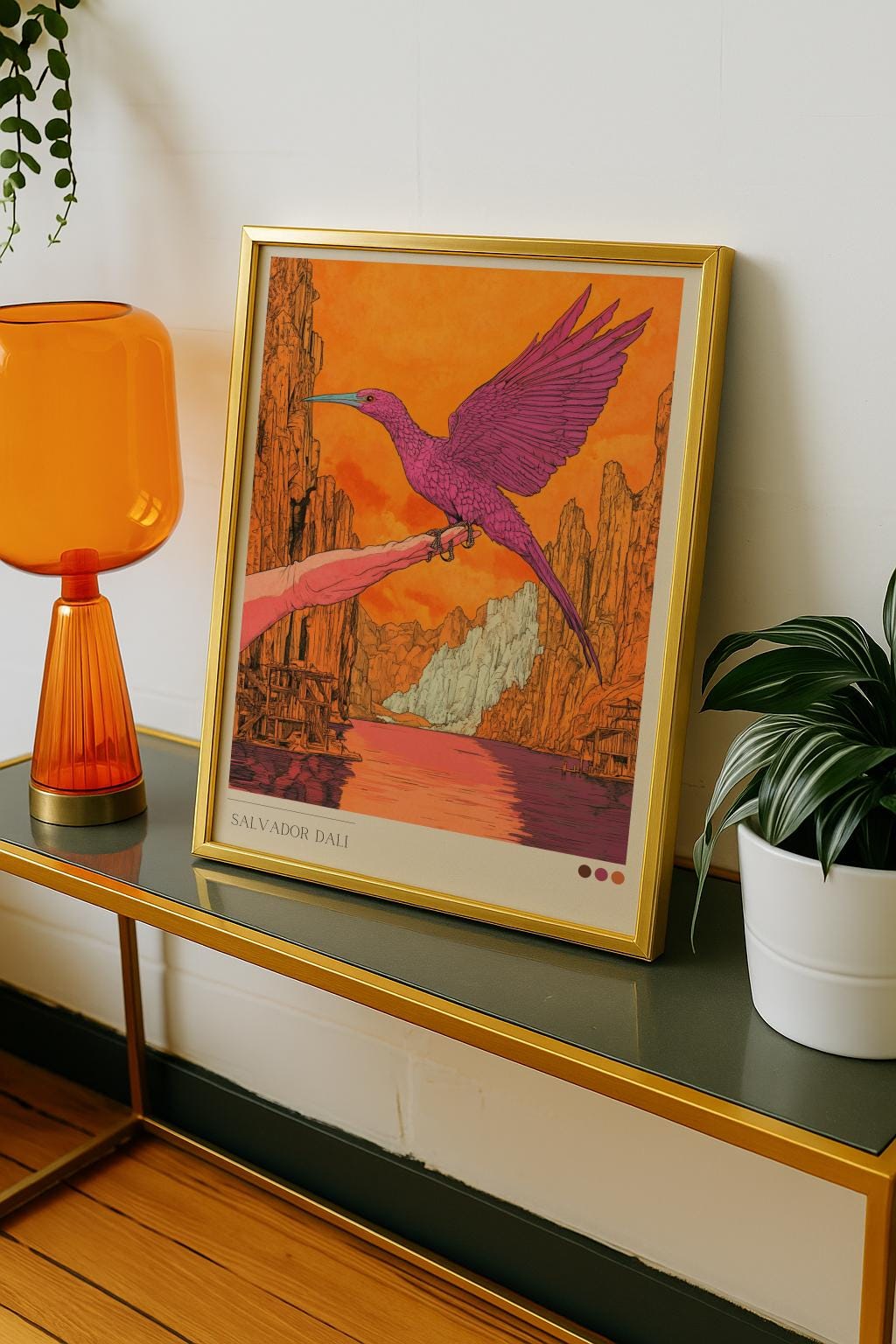 Dali-Inspired Surrealist Bird Print – Dreamlike Abstract Art (Digital Download)