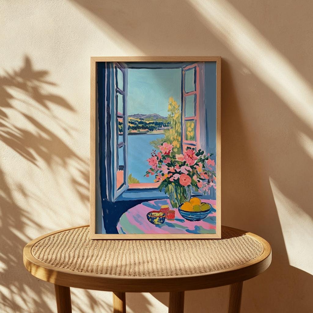Matisse Open Window Poster – Colorful Fauvism Landscape Art Print (Digital Download)