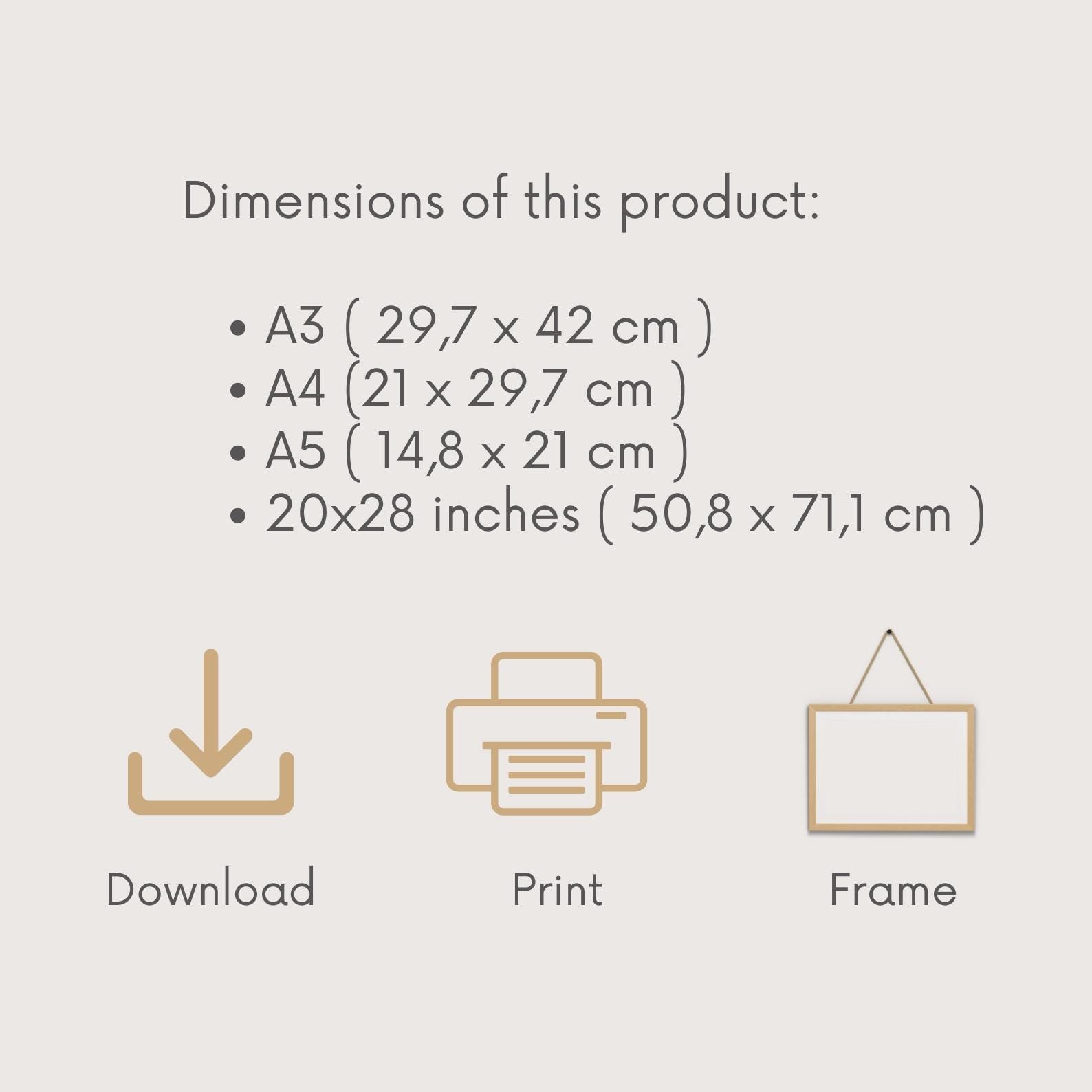 Majestic Tiger Painting: Jungle Boho Home Decor (Digital Download, PDF Files A3/A4/A5/20x28 inches )