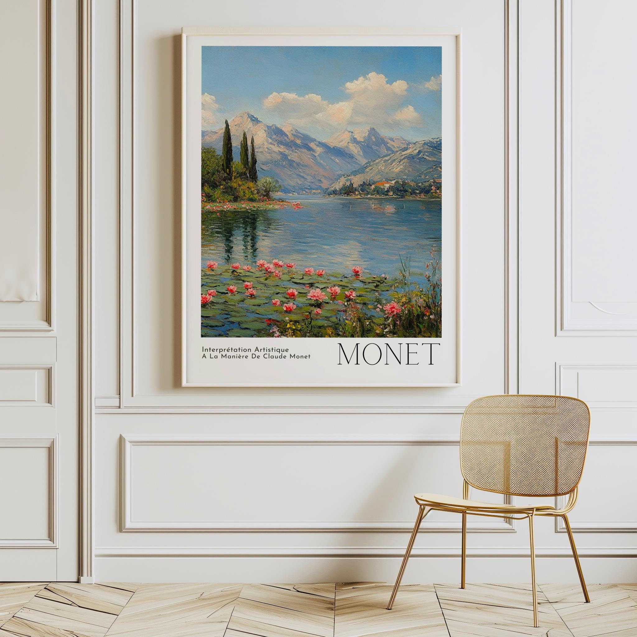 Monet Landscape Art Print – Vintage Impressionist Water Lily Poster, Botanical Wall Art (Digital Download)