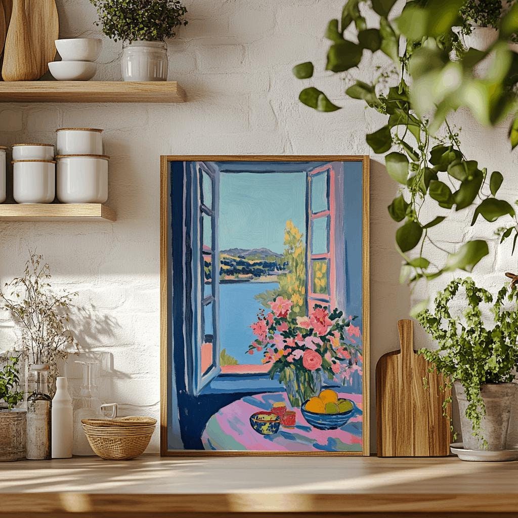 Matisse Open Window Poster – Colorful Fauvism Landscape Art Print (Digital Download)