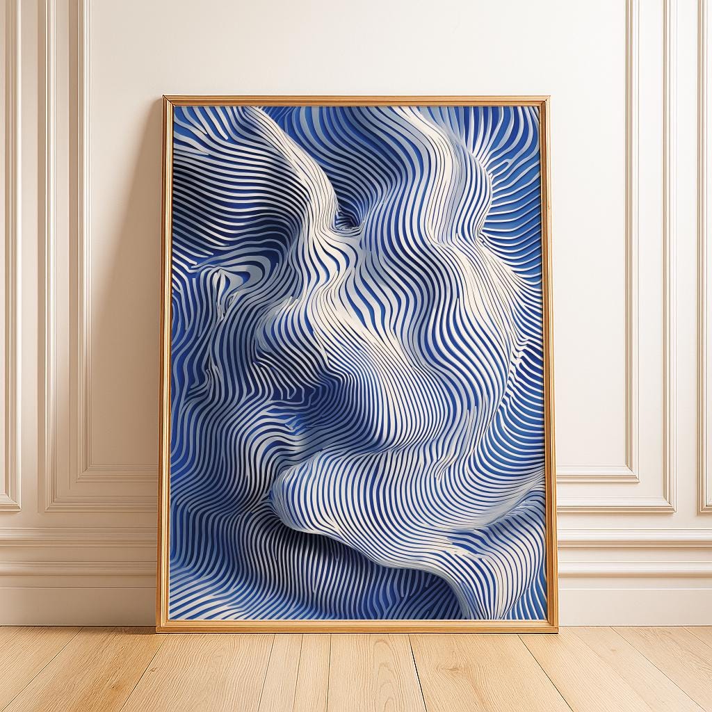 Mid-Century Abstract Line Art Set – Sage Green & Multi-Color Modern Prints | Digital Download