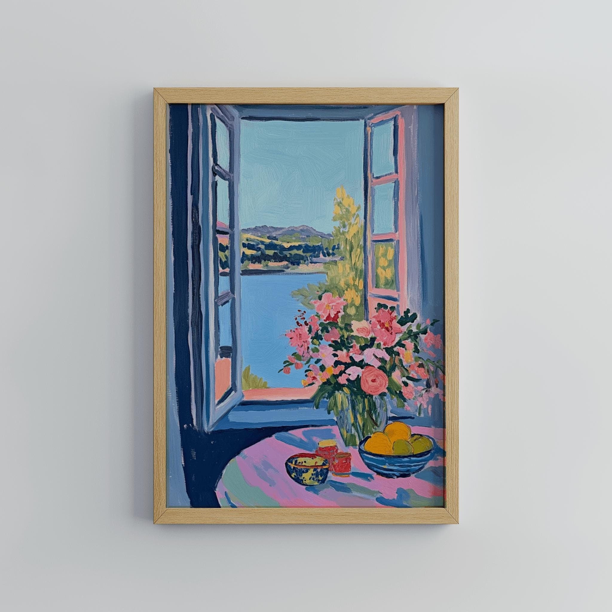 Matisse Open Window Poster – Colorful Fauvism Landscape Art Print (Digital Download)