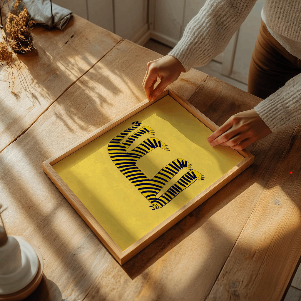 Majestic Tiger Painting: Jungle Boho Home Decor (Digital Download, PDF Files A3/A4/A5/20x28 inches )