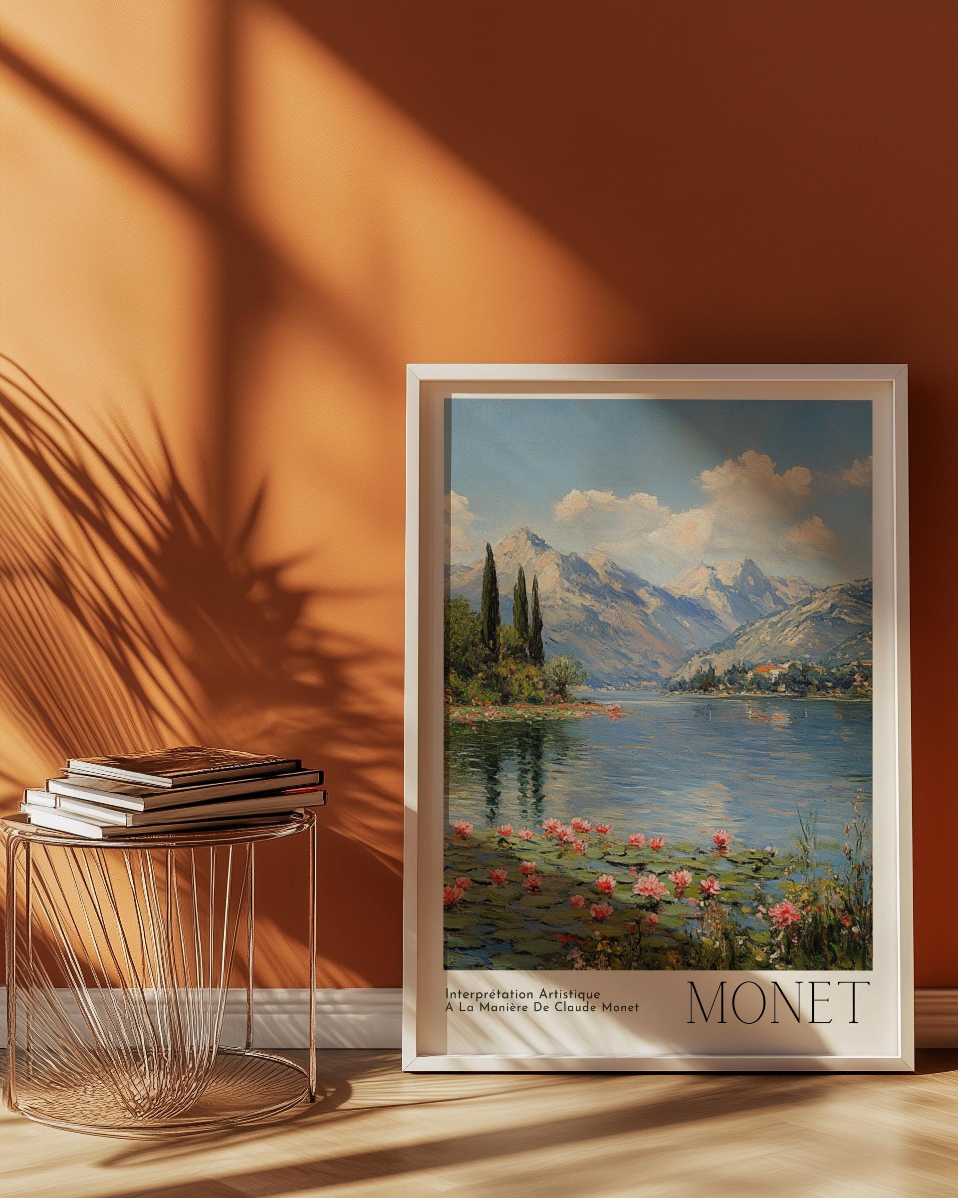 Monet Landscape Art Print – Vintage Impressionist Water Lily Poster, Botanical Wall Art (Digital Download)