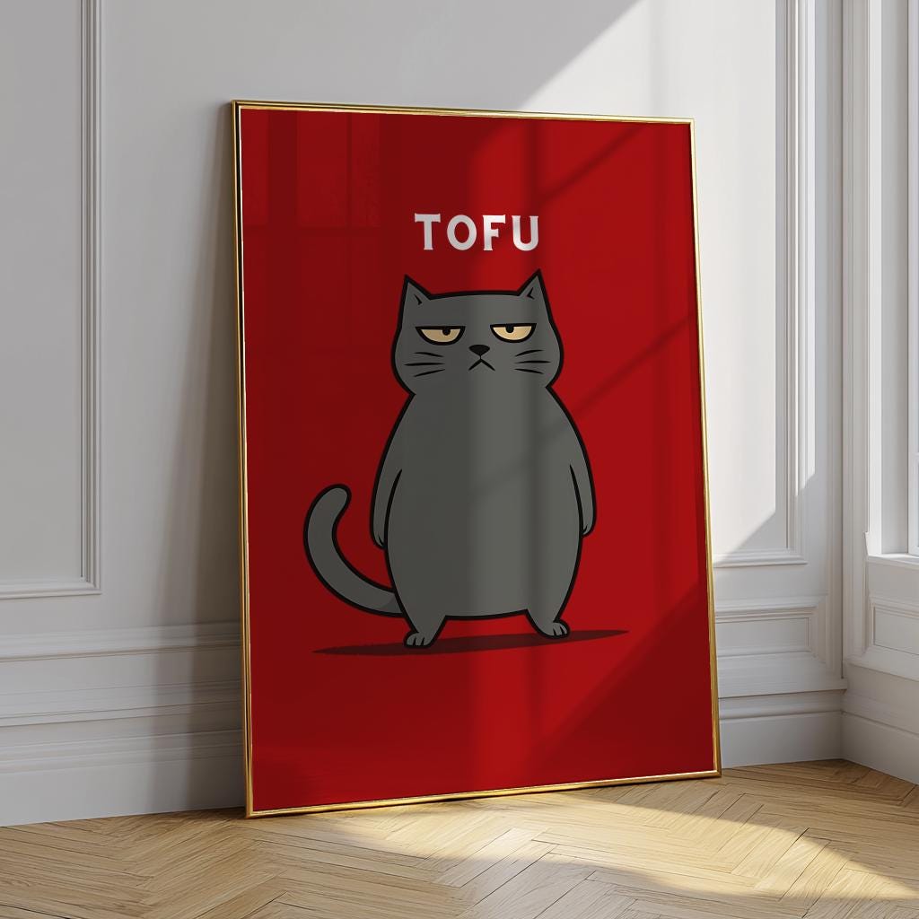 Custom Cat Name Poster – Personalized Pet Wall Art | Digital Download