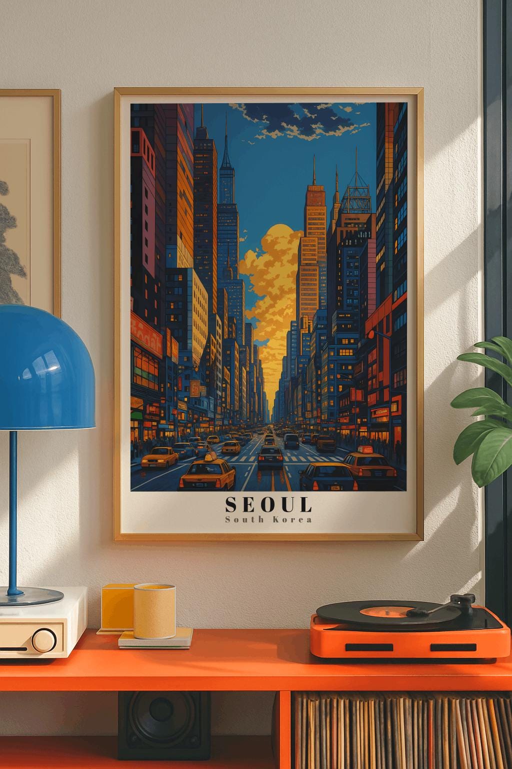 Seoul Cityscape Print – South Korea Travel Poster (Digital Download)