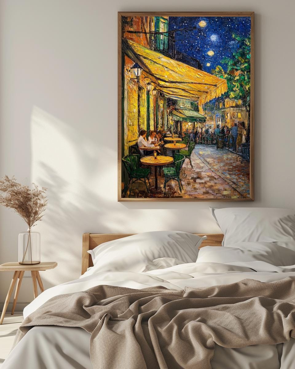 Café Terrace at Night Poster – Van Gogh Inspired Impressionist Art (Digital Download)