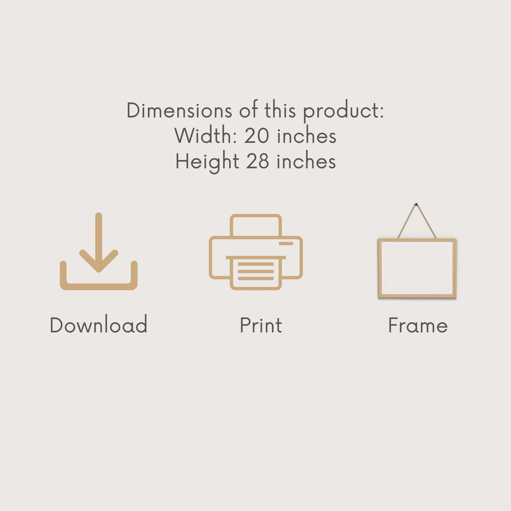 Minimalist Tiger Art Print – Quirky Animal Illustration, Modern Wall Decor (Digital Download)