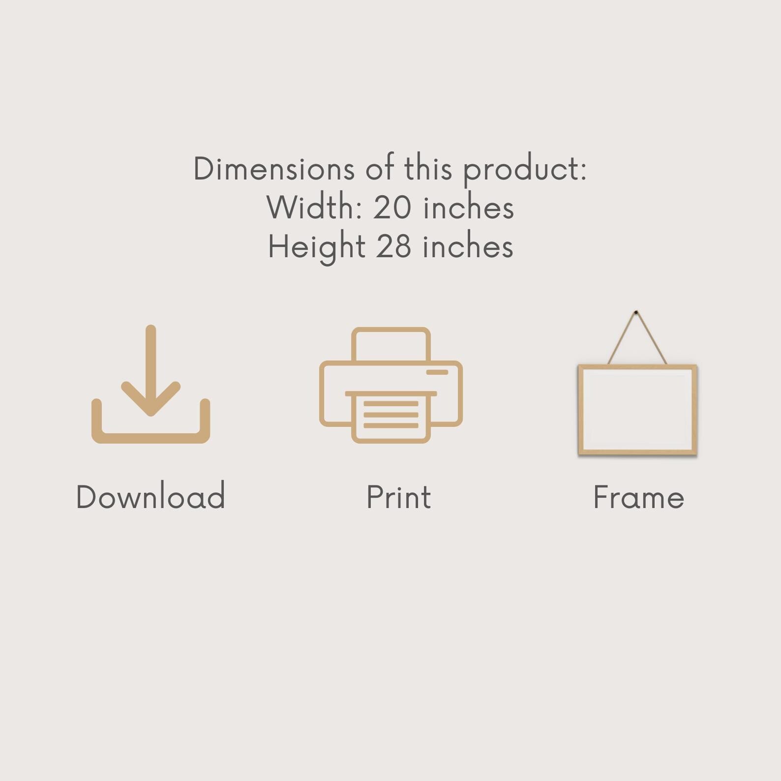 Minimalist Tiger Art Print – Quirky Animal Illustration, Modern Wall Decor (Digital Download)