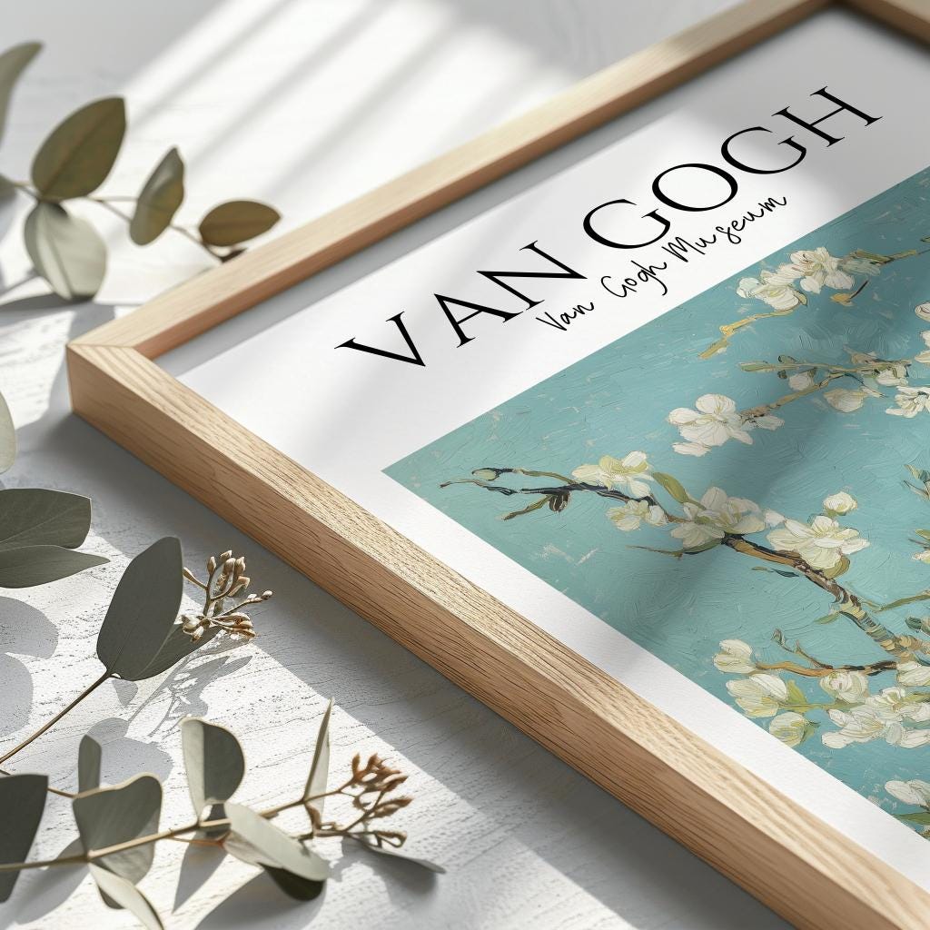 Van Gogh Almond Blossom Art Print – Classic Floral Museum Poster (Digital Download)