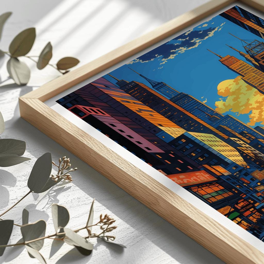 Seoul Cityscape Print – South Korea Travel Poster (Digital Download)