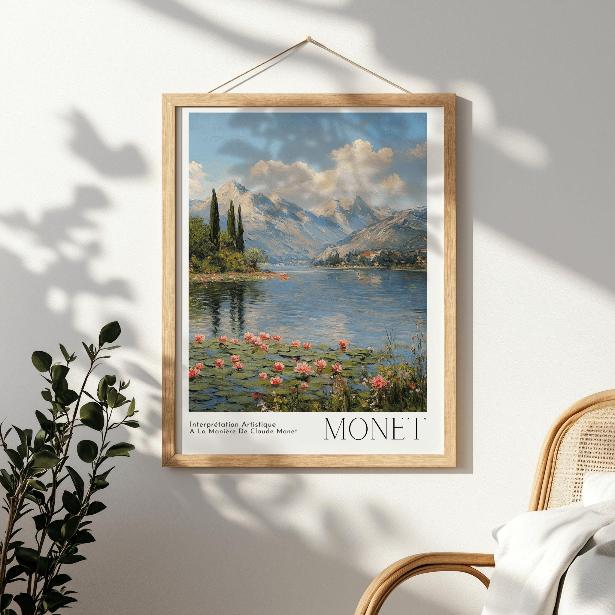 Monet Landscape Art Print – Vintage Impressionist Water Lily Poster, Botanical Wall Art (Digital Download)