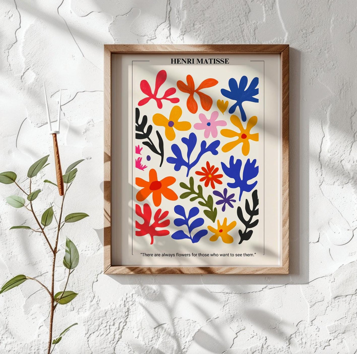 Henri Matisse Print Colorful Cut Outs Wall Art - Digital Download