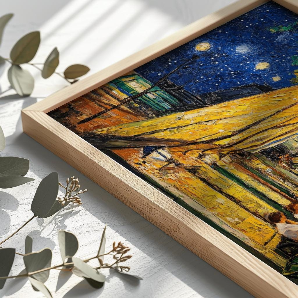 Vincent Van Gogh Cafe Terrace at Night Impressionist Wall Art - Digital Download