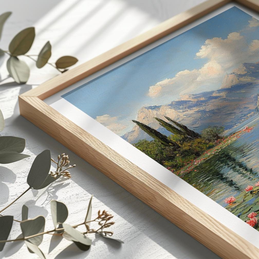 Monet Water Lilies Poster Impressionist Landscape Wall Art - Digital Download