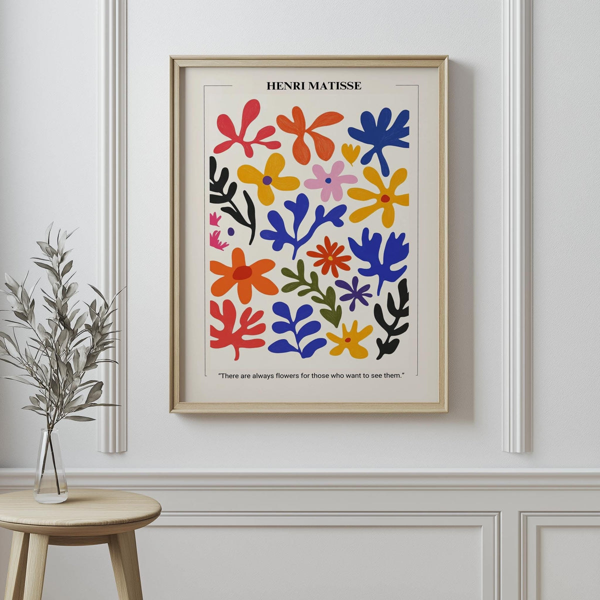 Henri Matisse Print Colorful Cut Outs Wall Art - Digital Download