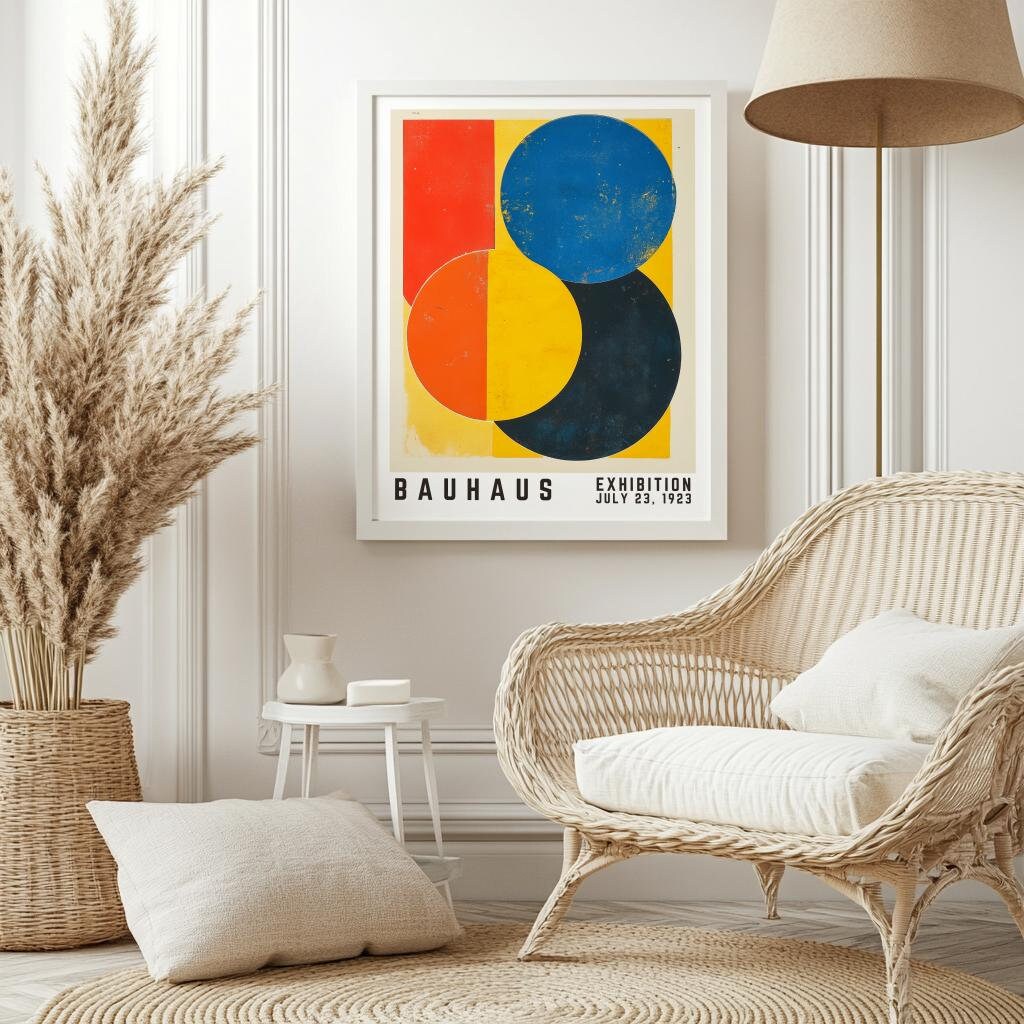 Bauhaus Exhibition 1923 Poster Mid Century Geometric Art - Digital Download