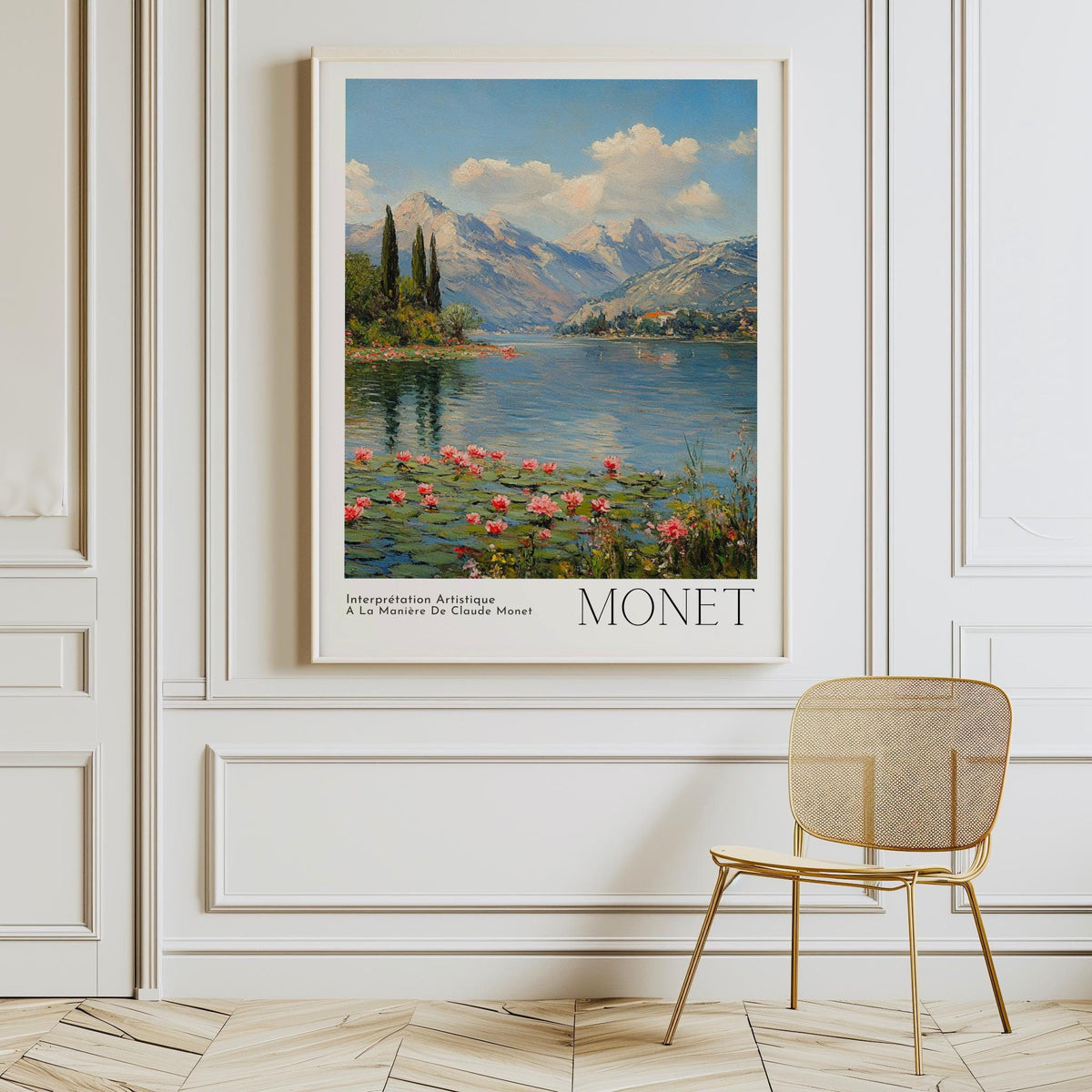 Monet Water Lilies Poster Impressionist Landscape Wall Art - Digital Download