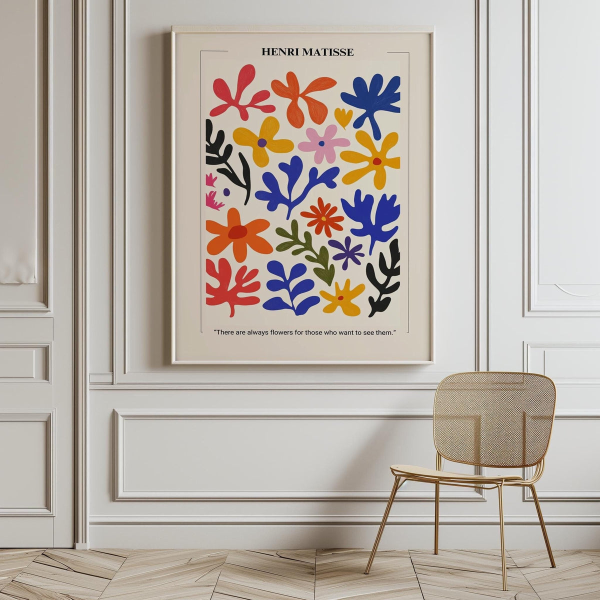 Henri Matisse Print Colorful Cut Outs Wall Art - Digital Download