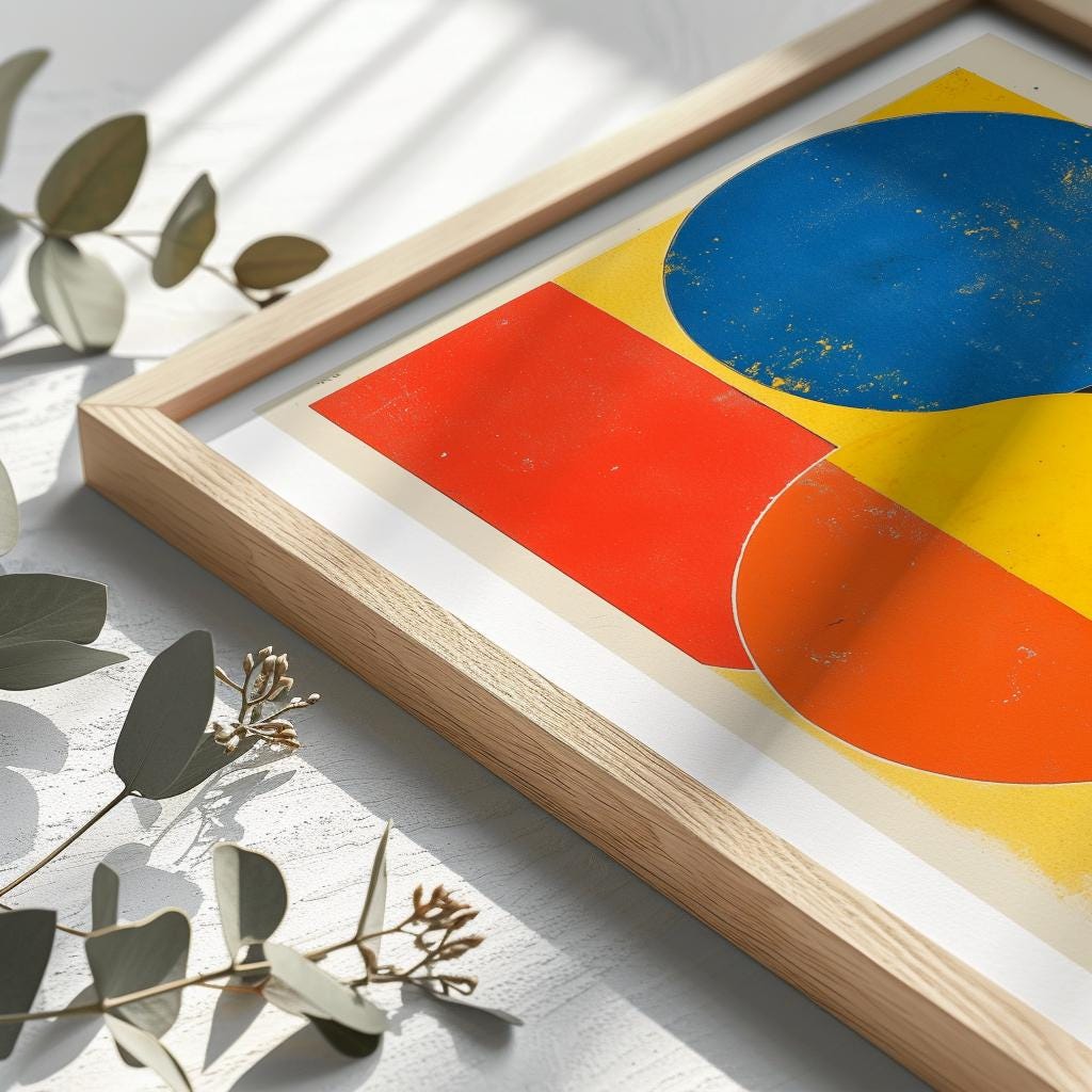 Bauhaus Exhibition 1923 Poster Mid Century Geometric Art - Digital Download