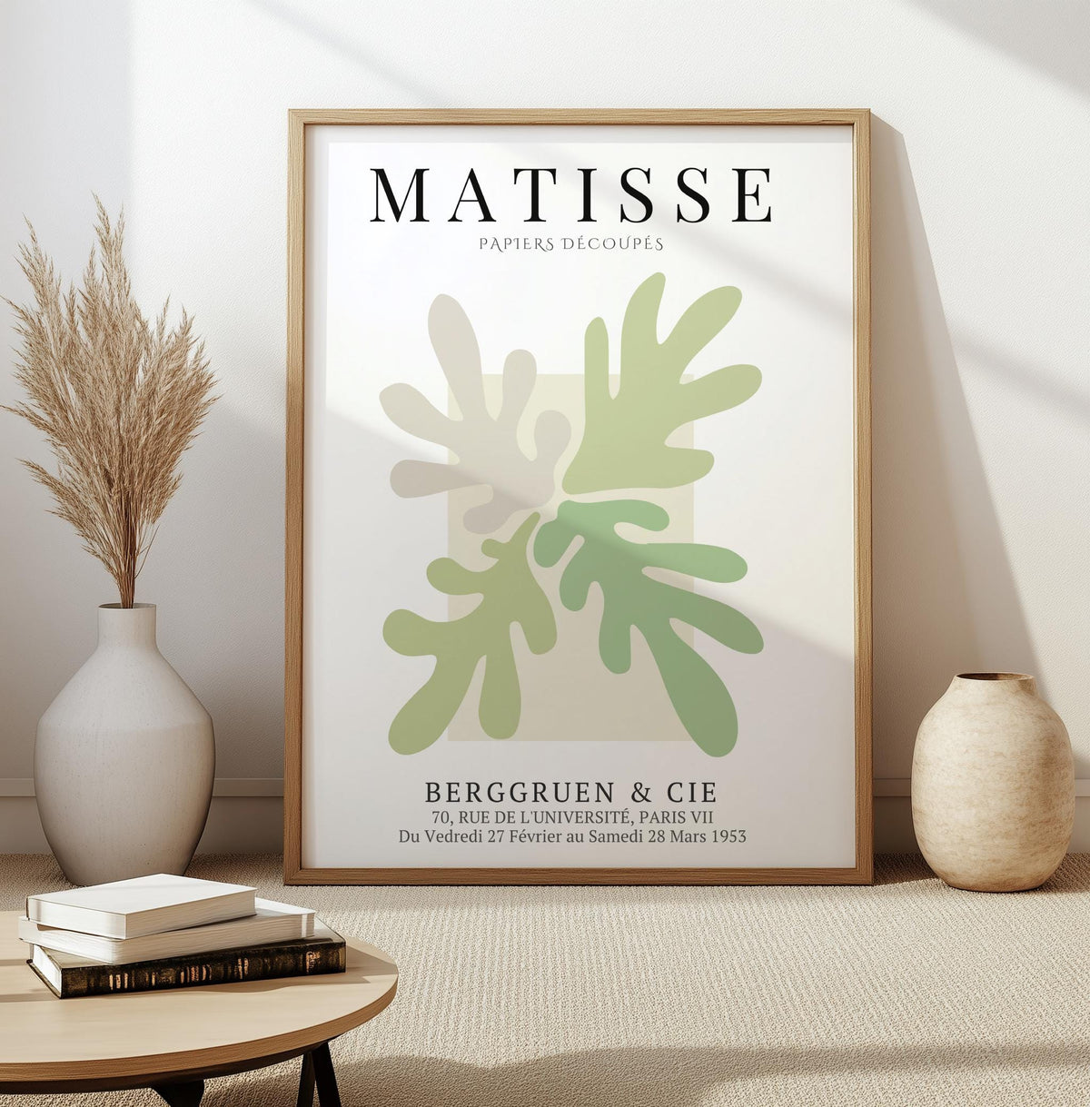 Sage Green Matisse Print Set Abstract Cutouts Gallery Wall Art - Digital Download