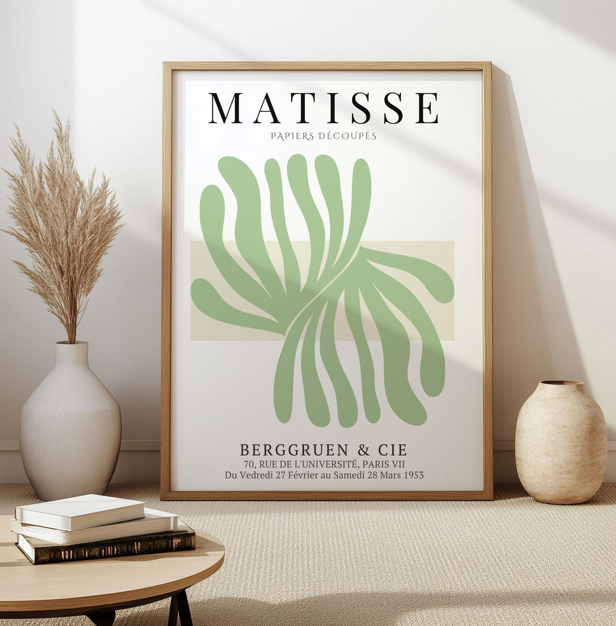 Sage Green Matisse Print Set Abstract Cutouts Gallery Wall Art - Digital Download