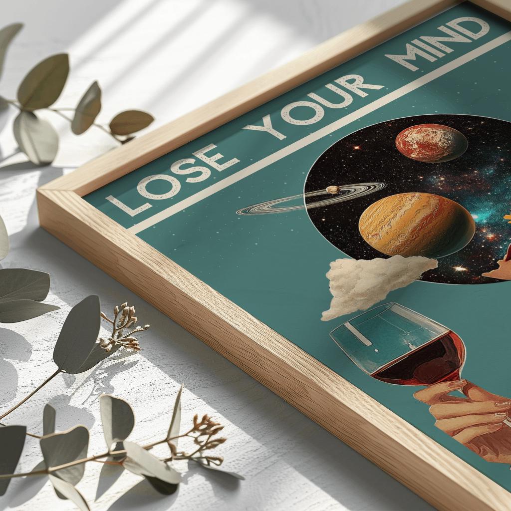 Lose Your Mind Find Your Soul Vintage Art Poster - Digital Download