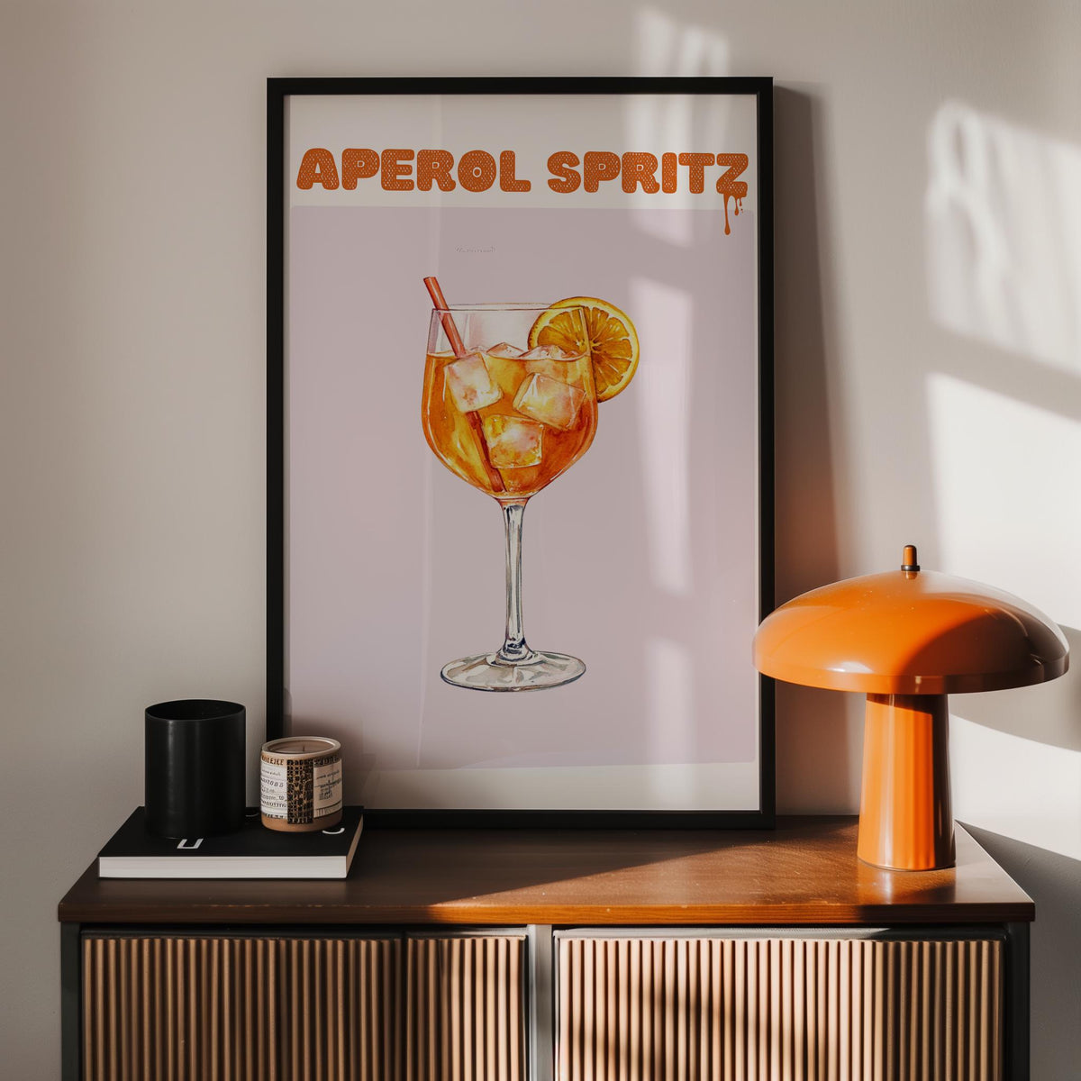 Aperol Spritz Cocktail Poster Bar Cart Wall Art - Digital Download