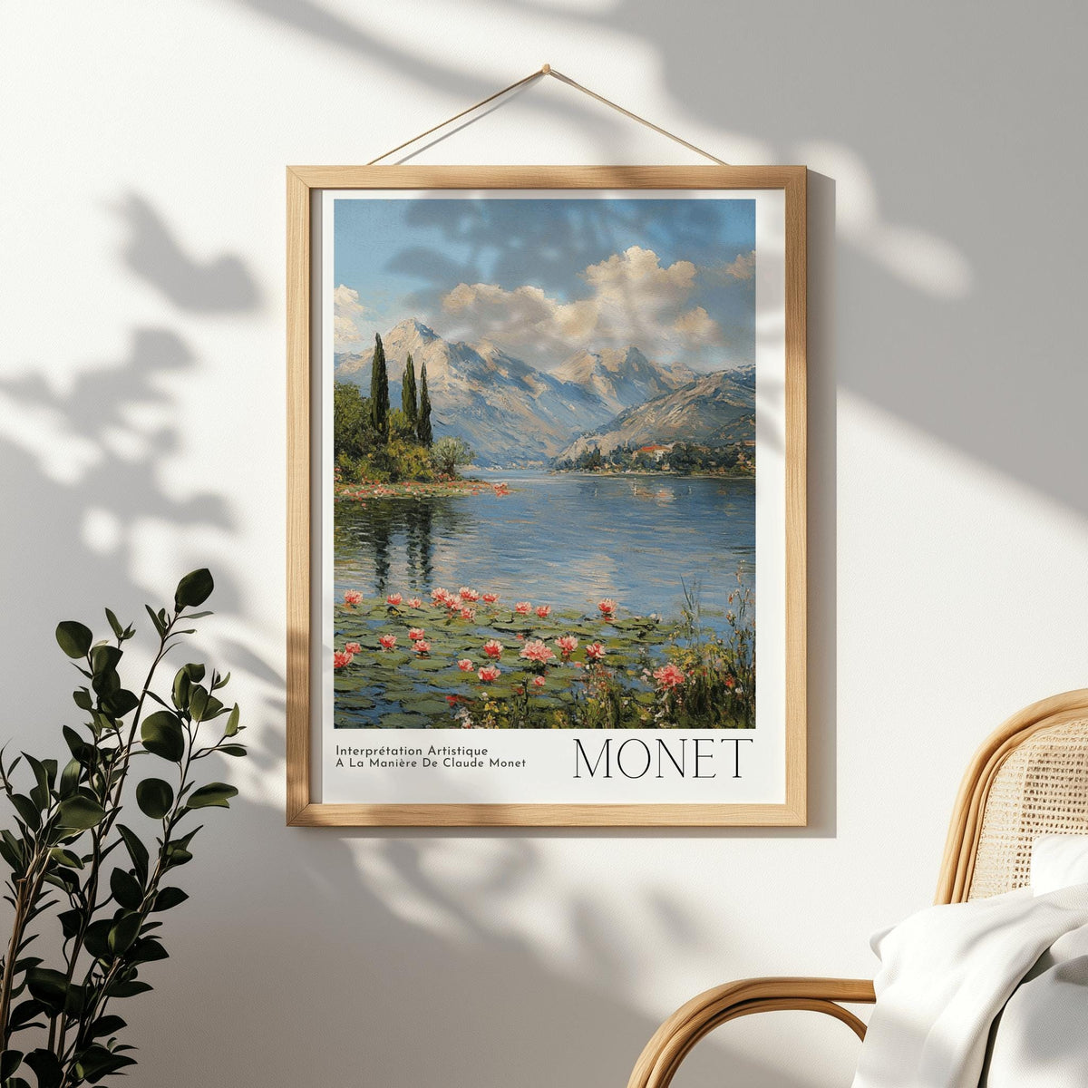 Monet Water Lilies Poster Impressionist Landscape Wall Art - Digital Download