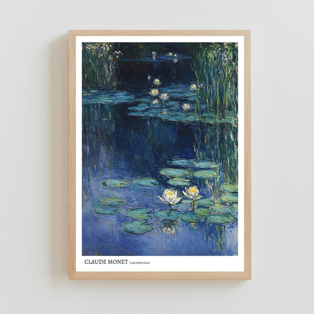 Monet Water Lilies Poster Vintage Botanical Wall Art - Digital Download